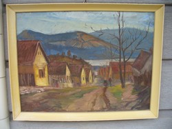Festmény Élesdy István, Nagymaros, Képcsarnokos kép