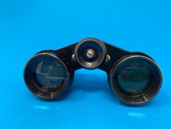 Old Gamma Budapest small binoculars, with original leather case