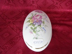 Hollóház porcelain bonbonier, oval, rose pattern. He has!