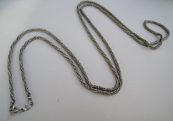 Extra hosszú, régi ezüst sodrott nyaklánc