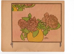 ​​​Rippl-Rónai József (1861-1927): Virág tanulmány. Színes litográfia.