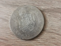 1890 ezüst 1 forint,ritkább fiume 12,3 gramm 0,900