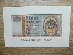 MAGYAR MILLENIUM 2000 FORINT 2000.08.20. - UNC