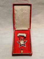 Rákóczi-címeres " Kiváló Dolgozó " kitüntetés dobozzal