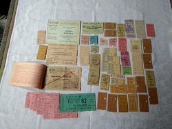 Különféle jegyek, vonat, mertó, hosárlabda, Atomium, stb. 1897-től    RITKASÁGOK IS!!!!