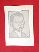 Shiny adolf, boy portrait sheet from the artist house folder, 1911