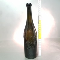 "Hutter-Ferencsevits Szegeden 0.50l" olajzöld sörösüveg (1142)