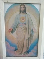 Régi Jézus kép, falikép, falidísz