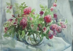 Akvarell "Rózsák"