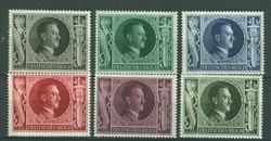 1943 Dutsches Reich Hitler 53. születésnapja sor német bélyeg 3. Birodalom postatiszta