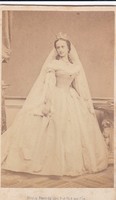 Régi vizit fotó nemes hölgyről 1860-1870-es évek