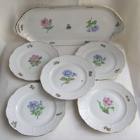 Herendi porcelán süteményes vagy szendvicses készlet