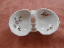 Zsolnay lila barackvirágos asztali sótartó