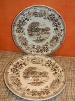 English porcelain scene plates.