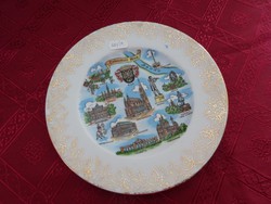 German porcelain decorative plate, sights of Vienna, diameter 21.5 cm. He has!