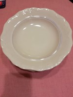 5 db ritka Zsolnay porcelán indamintás mély tányér kék csíkos 