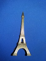 Antik utazói emlék Párizs Eiffel - torony réz figura mini szobor a képek szerint 
