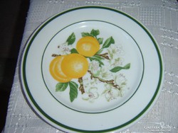 Sárga barackos  szép tányér 19 cm