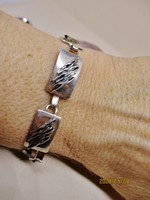 Beautiful appliqué silver bracelet
