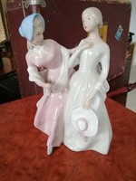 Royal Dux figurális porcelán női szobor