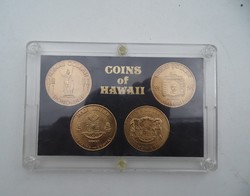 4 COINS OF HAWAII TOKENS KAUAI MAUI HONOLULU érme szett