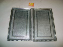 Két darab retro alumínium tálca