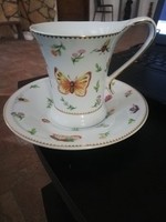 Pillangós veroni porcelán kávés-teás bögre