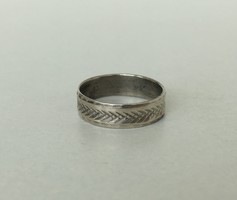 Széles mintás női ezüst gyűrű 925