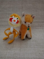 2 pcs. Branded small animal figure fox monkey in good condition are for sale together