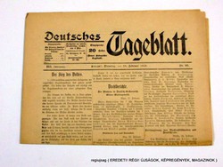 1919 február 18  /  DEUTSCHES TAGEBLATT  /  regiujsag (EREDETI Külföldi újságok) Szs.:  12083