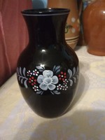 Glass hand-painted black vase on sale until June 9