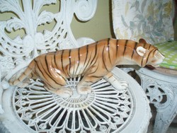  régi Royal Dux porcelán tigris
