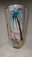 Giuseppe barile albisola Italian painted ceramic vase from the 1950s.