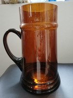 Old large glass jug 21 cm, 1.5 liters
