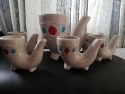 Retro horn-shaped drinking set