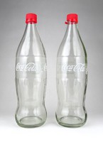 1A772 Két darab Olasz Coca Cola üveg palack 1 Liter 2016