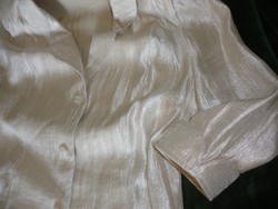 Gyöngyház pamutselyem-szerű blézer