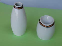 Retró formatervezett váza és gyertyatartó szett