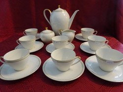 Schirnding bavaria antique quality porcelain coffee set for 8 people. Gold bordered. He has!