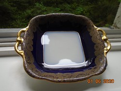 1939 Enamel lacy cobalt gold plate for the 125th anniversary of the hutschenreuter company