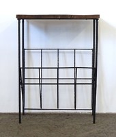 1A807 Retró design kovácsoltvas csavart vas elemekből újságtartó állvány