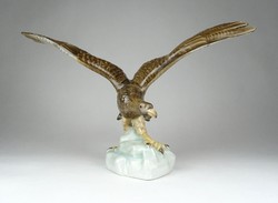 1A864 Nagyméretű Herendi porcelán turul madár 31 cm