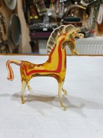 Múránói üveg ló 