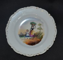 C&F (Pirkenhammer) jelenetes tányér (1846-53)