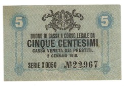 5 centesimi 1918 Olaszország 3.