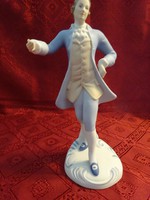 Royal dux Czechoslovakian porcelain figurine, baroque man, height 23 cm. He has!