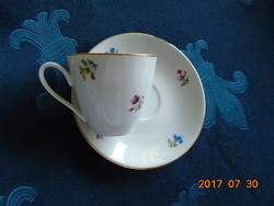 Antique Monarchy EPIAG Hand-Painted Floral Demitasse Cup with Saucer