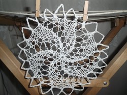 Lace - handmade - 20 cm - cotton - old - Austrian - flawless - also for the top of jam jars