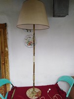 . Hatalmas bronz és onix testű álló lámpa 160 cm 50 cm széles a  bura
