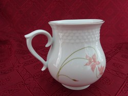 Holóháza porcelain belly mug with pink flower. First class. He has!